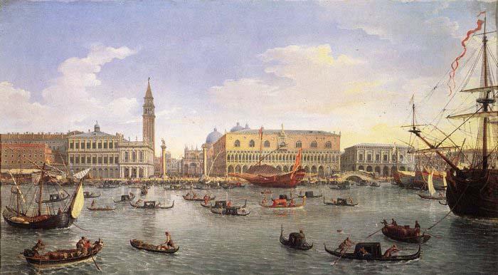 Gaspar Van Wittel The Molo Seen from the Bacino di San Marco 1697 oil painting picture